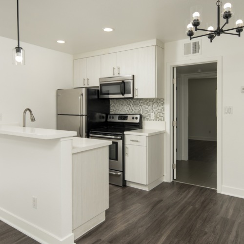 kitchen with stainless steel appliances